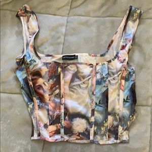 Pretty little thing renaissance corset crop top